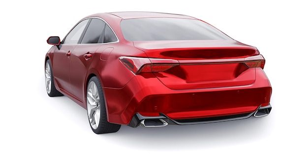 Large business sedan for work and family 3D illustration