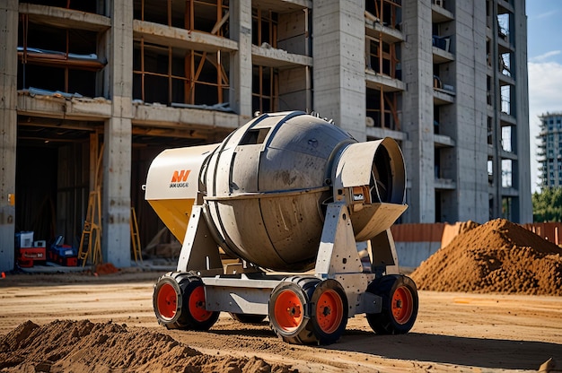 a large cement cylinder with the word fuel on it