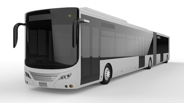 A large city bus 3d rendering.