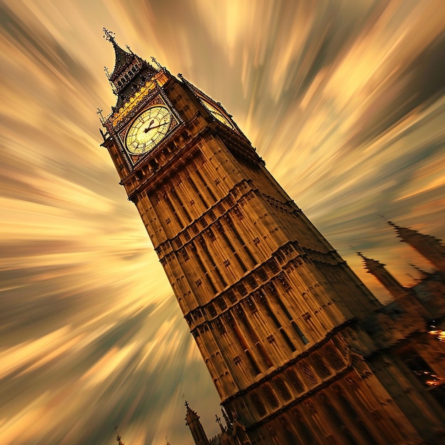 Photo a large clock tower with the time of 12 00