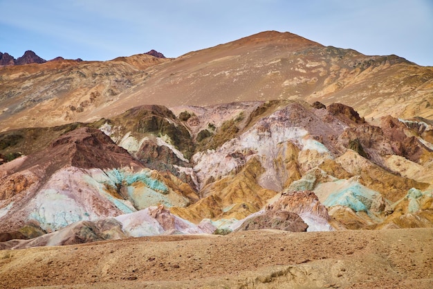 Large colorful variety of mountains in desert