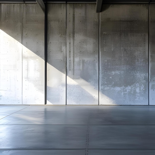 A large concrete wall with a light on it and a sign that says " no one is standing in front of it. "