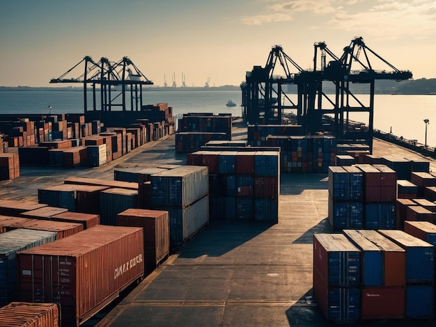 a large container ship with the word  cargo  on it