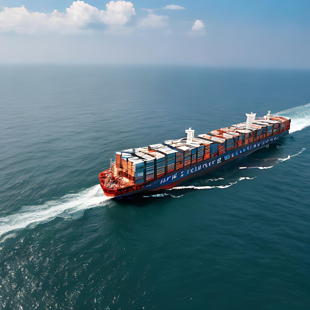 a large container ship with the word cargo on the side