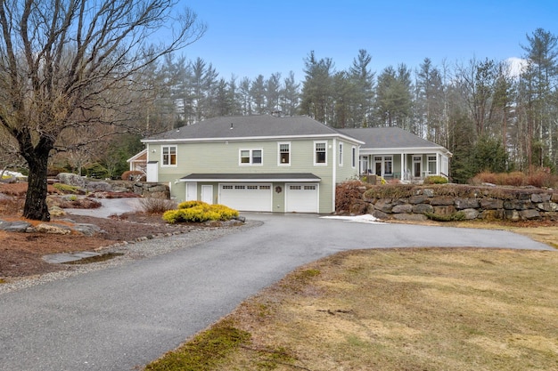 Large contemporary house in the spring, USA