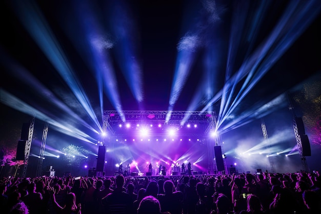 A large crowd of people at a concert