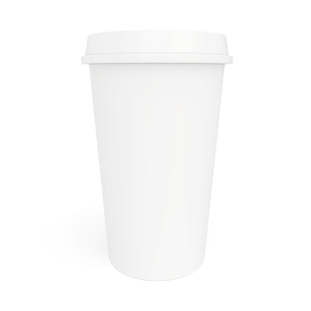 a large cup of coffee. 3d render on white background.