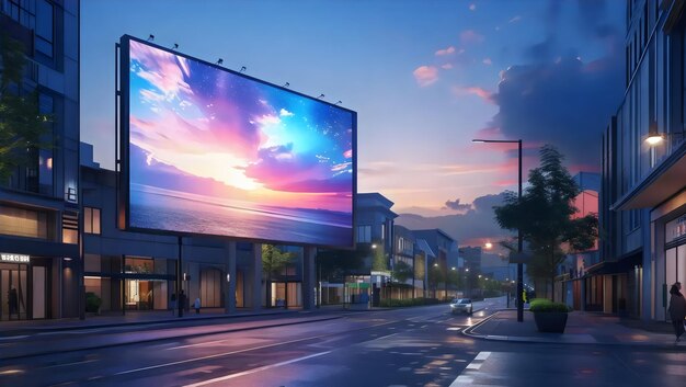 Large Digital Billboard in the Street