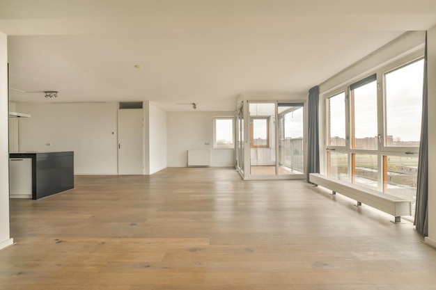 Photo a large empty room in a modern house