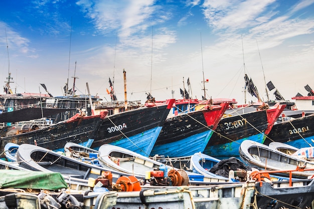 The large fisheries harbor, full of boats and trawlers ? Asia.