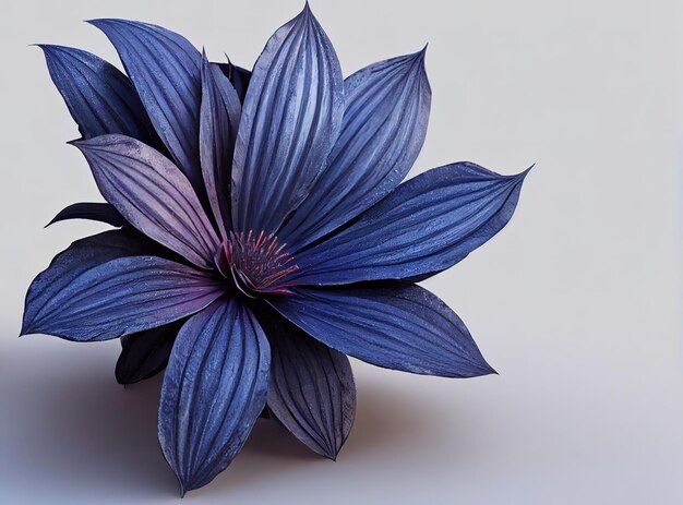 Large flowers dark blue with metallic