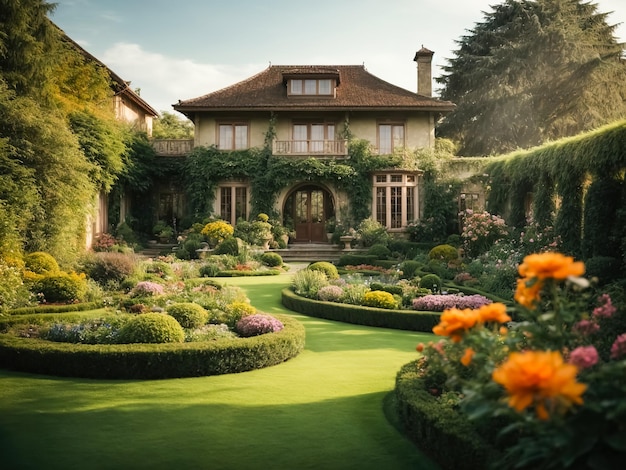 Large garden of a house