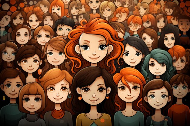 Large Group of People With Red Hair