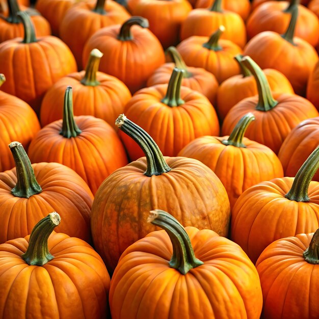 a large group of pumpkins are displayed in a store