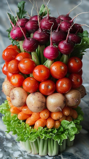 a large group of vegetables including radishes radishes radishes and radishes