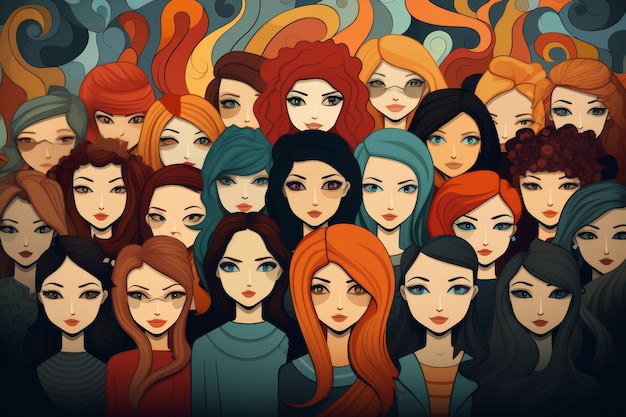 Large Group of Women With Red Hair