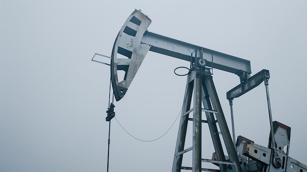 a large metal crane with a sign that says  no  on it