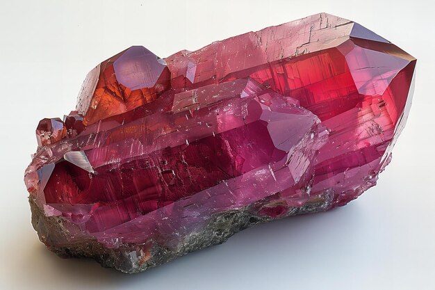 Photo a large pink and purple diamond is on a white surface