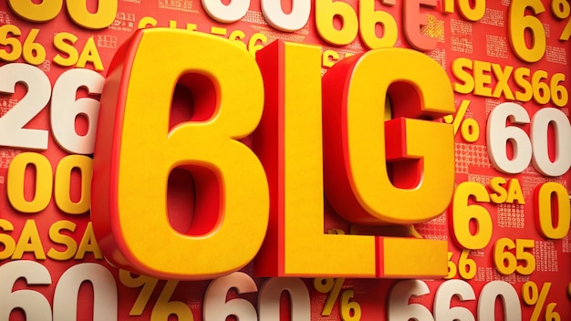 a large red sign that says big big