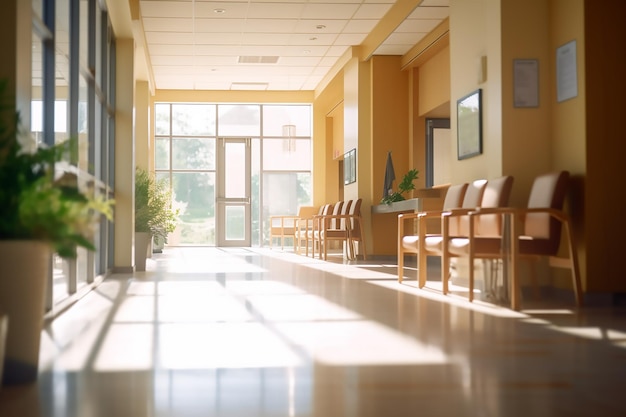 Large room with a large window and a large window