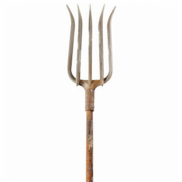 a large rusty metal fork that has a rusted blade