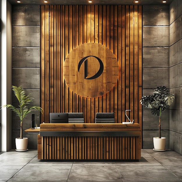 a large sign that says d on it