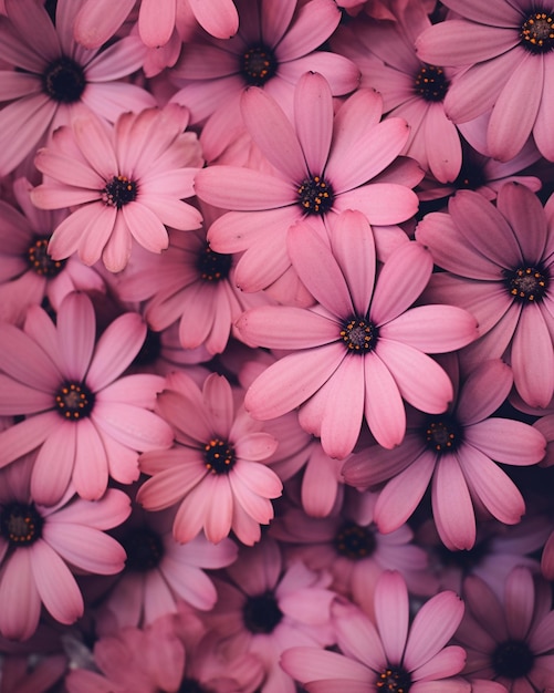 Photo large size pink flowers wallpaper