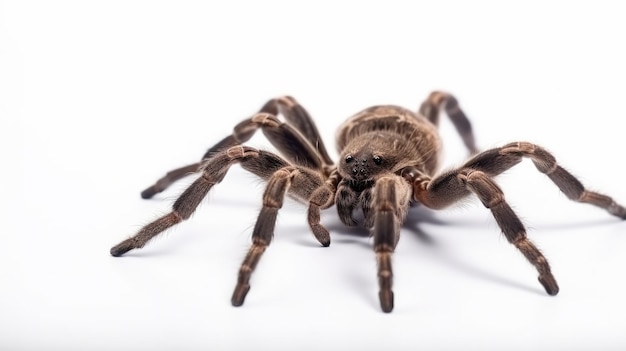 A large spider on a white background