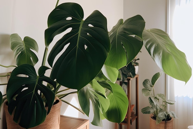 Large statement plants like monstera or at home Large Indoor Plants for Making a Big Statement houseplants with big leaves