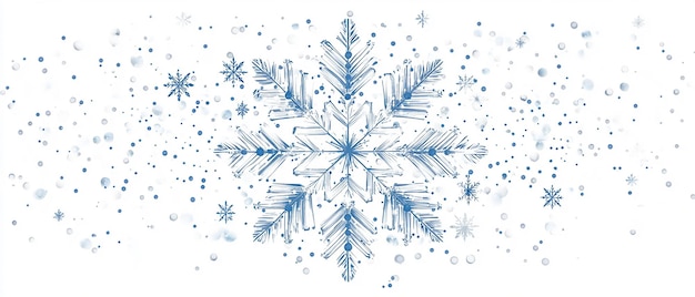 A Large Stylized Snowflake with Intricate Geometric Patterns