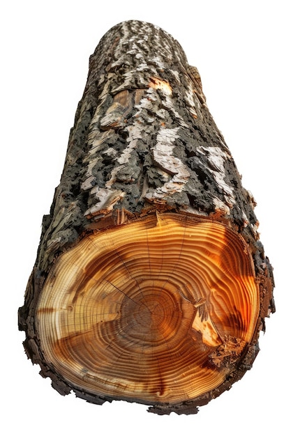 A large tree trunk that has been cut down Suitable for nature or deforestation concepts