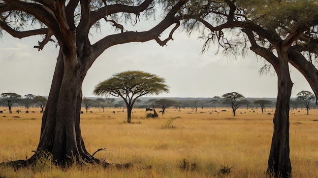 a large tree with a large tree in the background