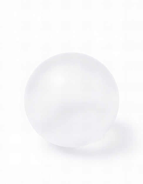 a large white ball that is on a white surface