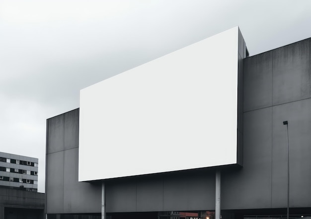 A large white billboard for a retail store