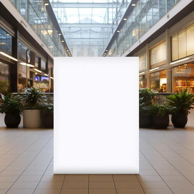 a large white sign in a lobby of a building that says quot the word quot on it