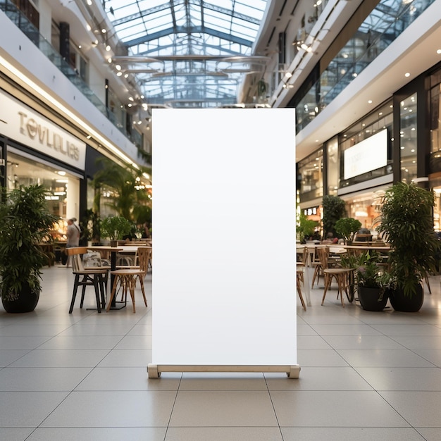 a large white sign in a mall that says quot the word quot