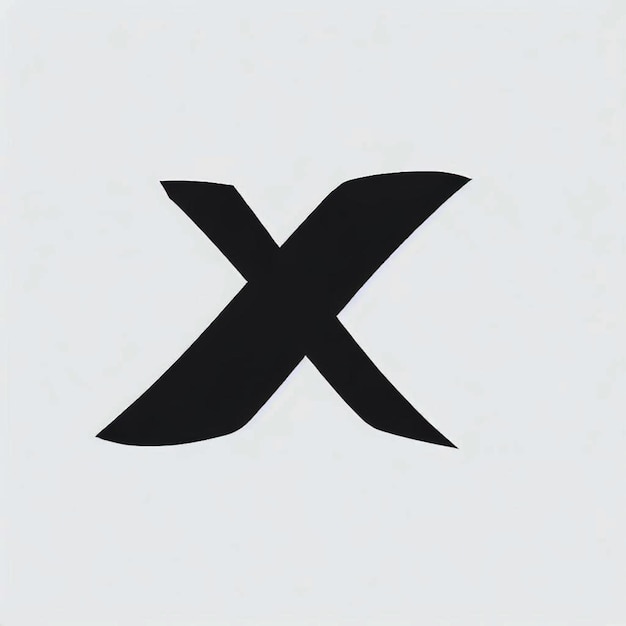 a large x is in the middle of a black background