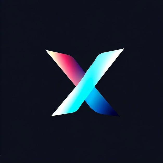 a large x is in the middle of a black background