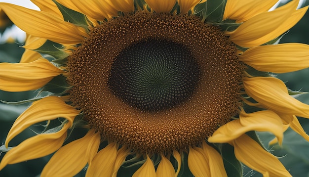 a large yellow sunflower with a large center that says  sunflower