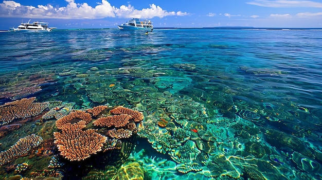 Photo the largest coral reef in the world