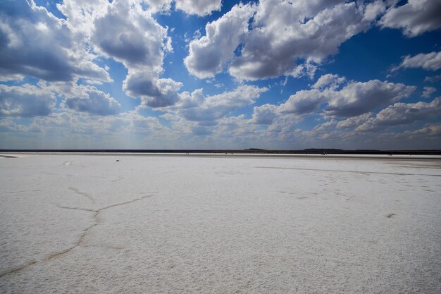 the largest salt depositthe salt trail is washed by a salt lake