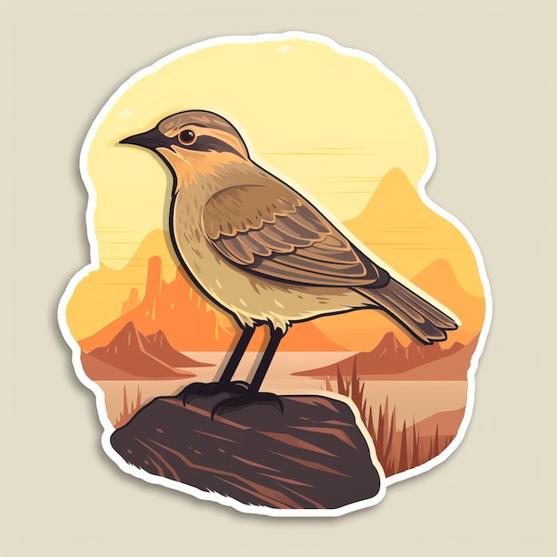 Lark On A Mountain Sticker