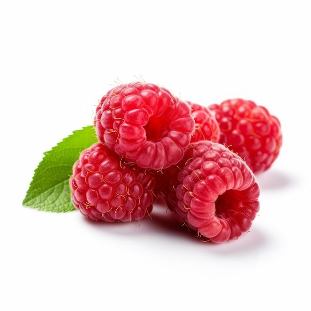 Larme Kei Style Raspberry Product Photography On White Background