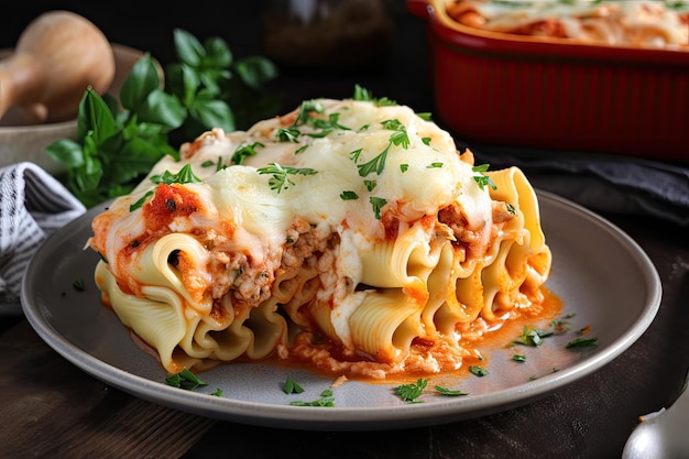 Lasagna rollups with creamy ricotta and tangy marinara sauce