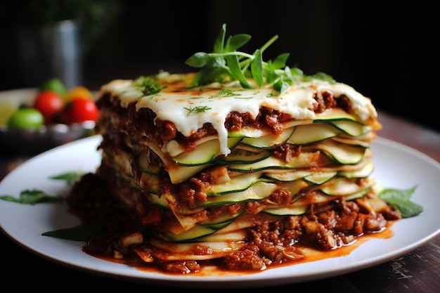 Lasagna with Thinly Sliced Courgette Layers yummy delicious LasagnaRisotto image