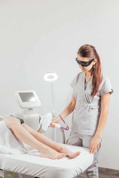 Laser Epilation Treatment In Cosmetic Beauty Clinic