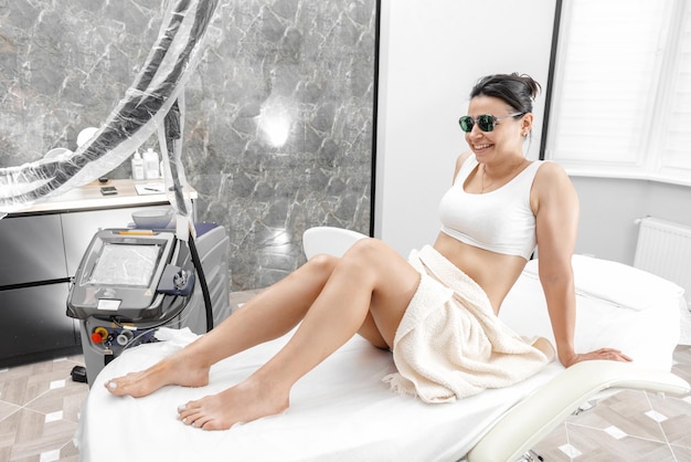 Laser hair removal and cosmetology in a beauty salon hair removal procedure cosmetology spa and hair