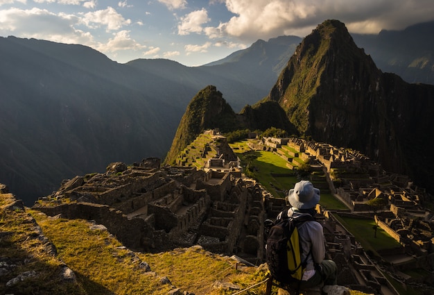 Last sunlight on Machu Picchu, Peru