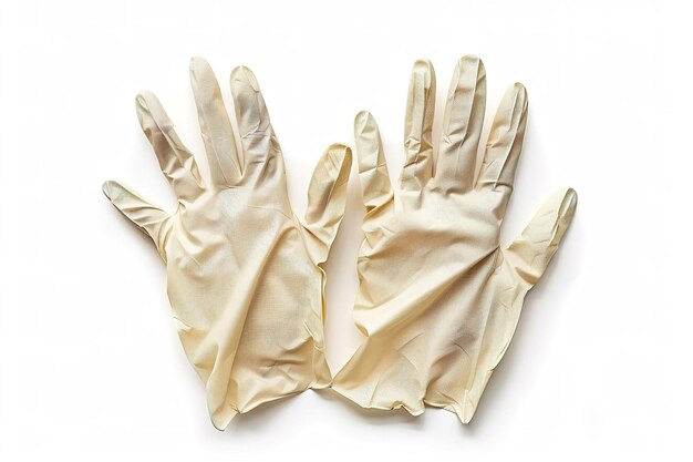 Latex Gloves Pair Isolated In Transparent Background