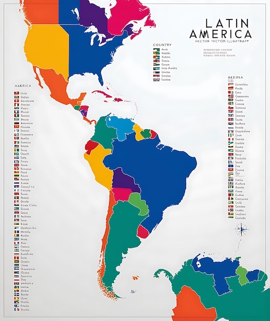 Photo a latin america and the united states of america